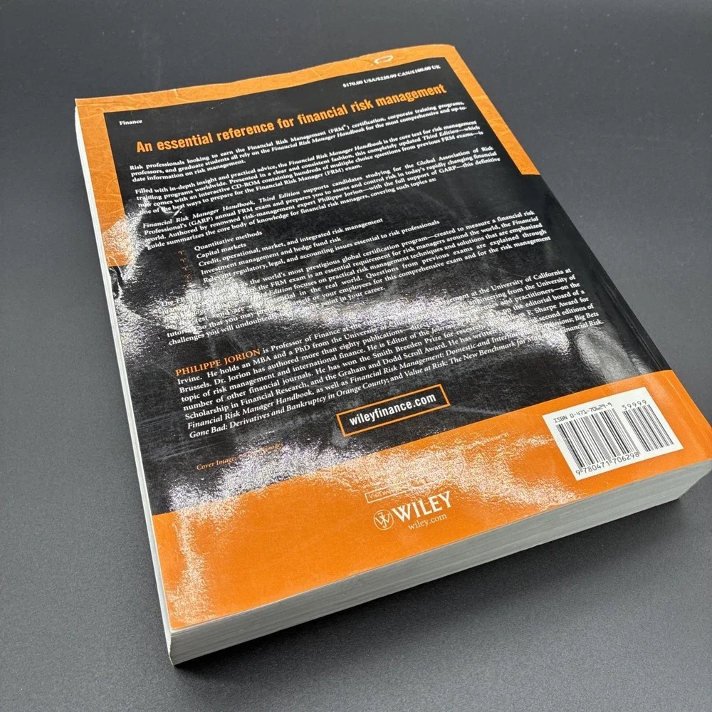 Financial Risk Manager Handbook Wiley‎ Finance 3rd Ed Philippe Jorion PB